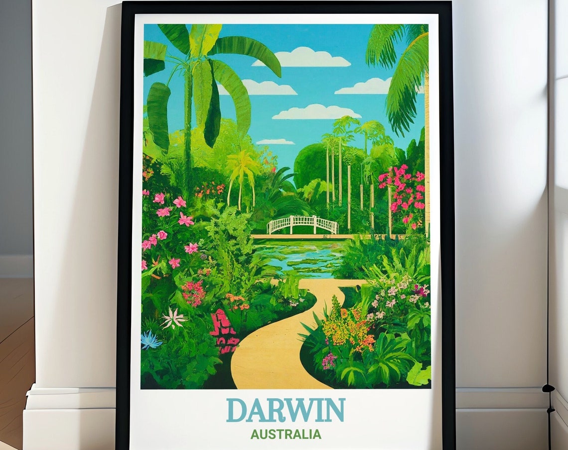 Darwin Australia Botanic Gardens Tropical Path Bridge Poster