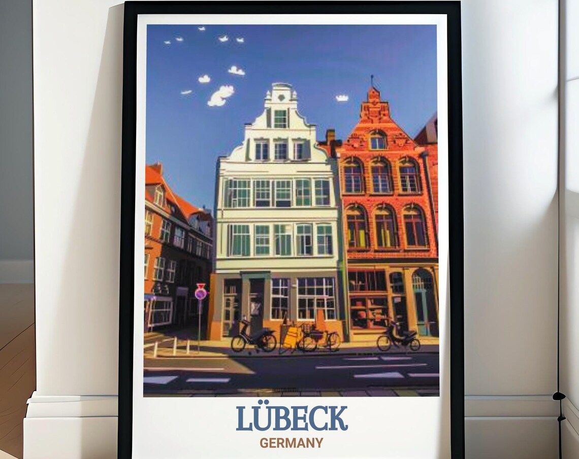 Lubeck Germany Buddenbrook House Historic Street View Poster