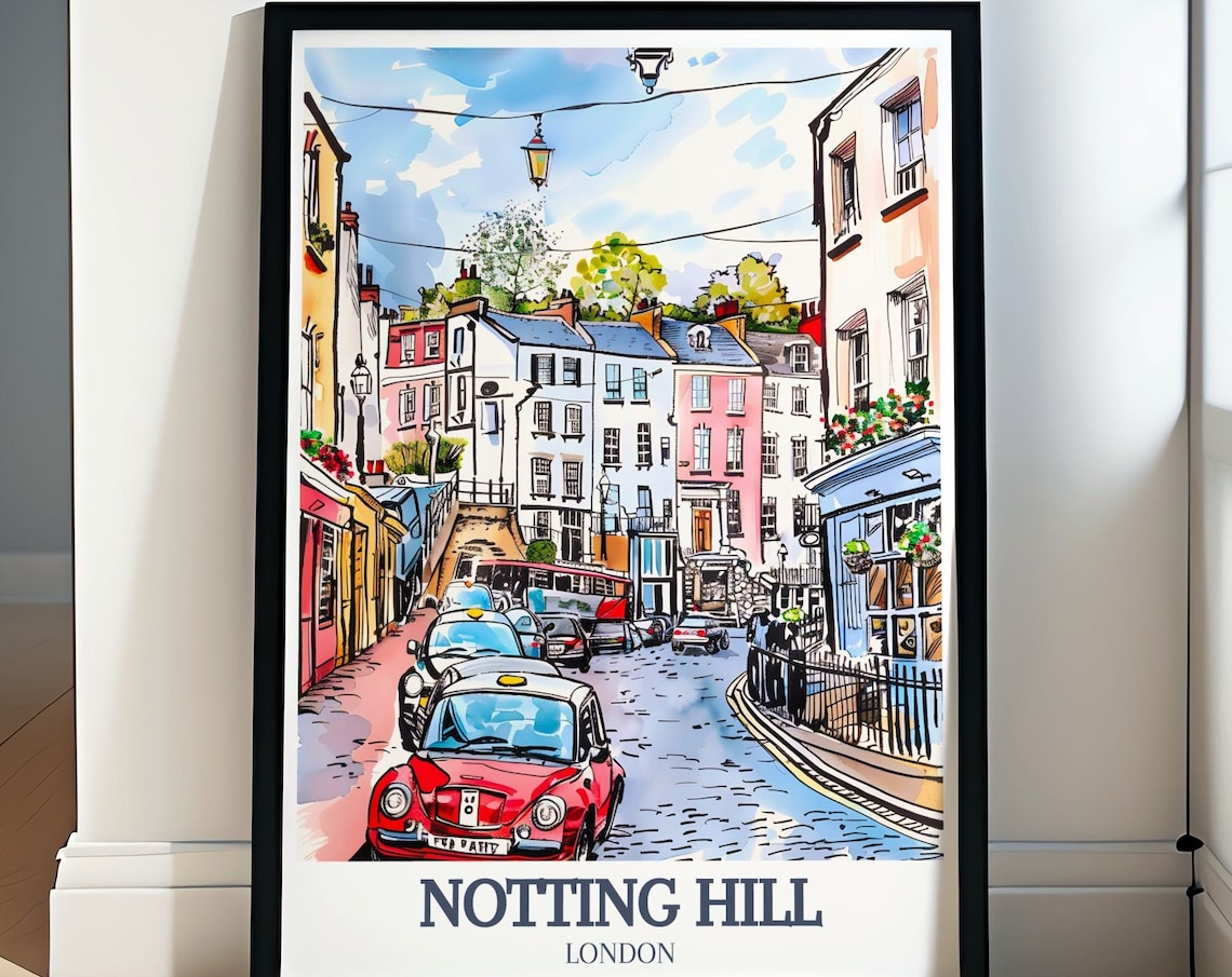 Notting Hill, Portobello Road Travel Poster
