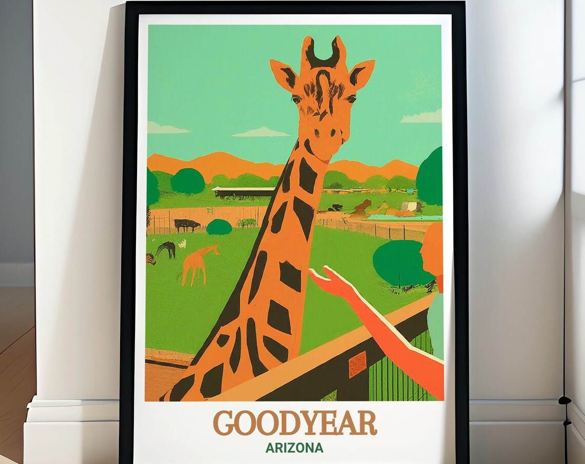 Goodyear Art Wildlife World Zoo Travel Prints Wildlife World Zoo Aquarium Safari Park Art Goodyear Decor Goodyear Gift
