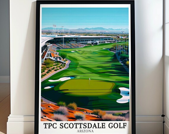 Tpc Scottsdale Golf Wall Art Tpc Scottsdales Stadium Course Decor Tpc Scottsdale Golf Poster Arizona Wall Art
