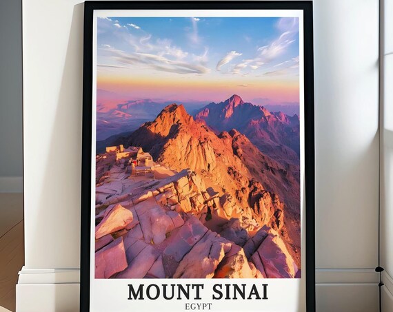 Mount Sinai Art Print Sinai Peninsula Travel Poster Saint Catherine Home Decor Mount Sinai Poster Egypt Poster Print