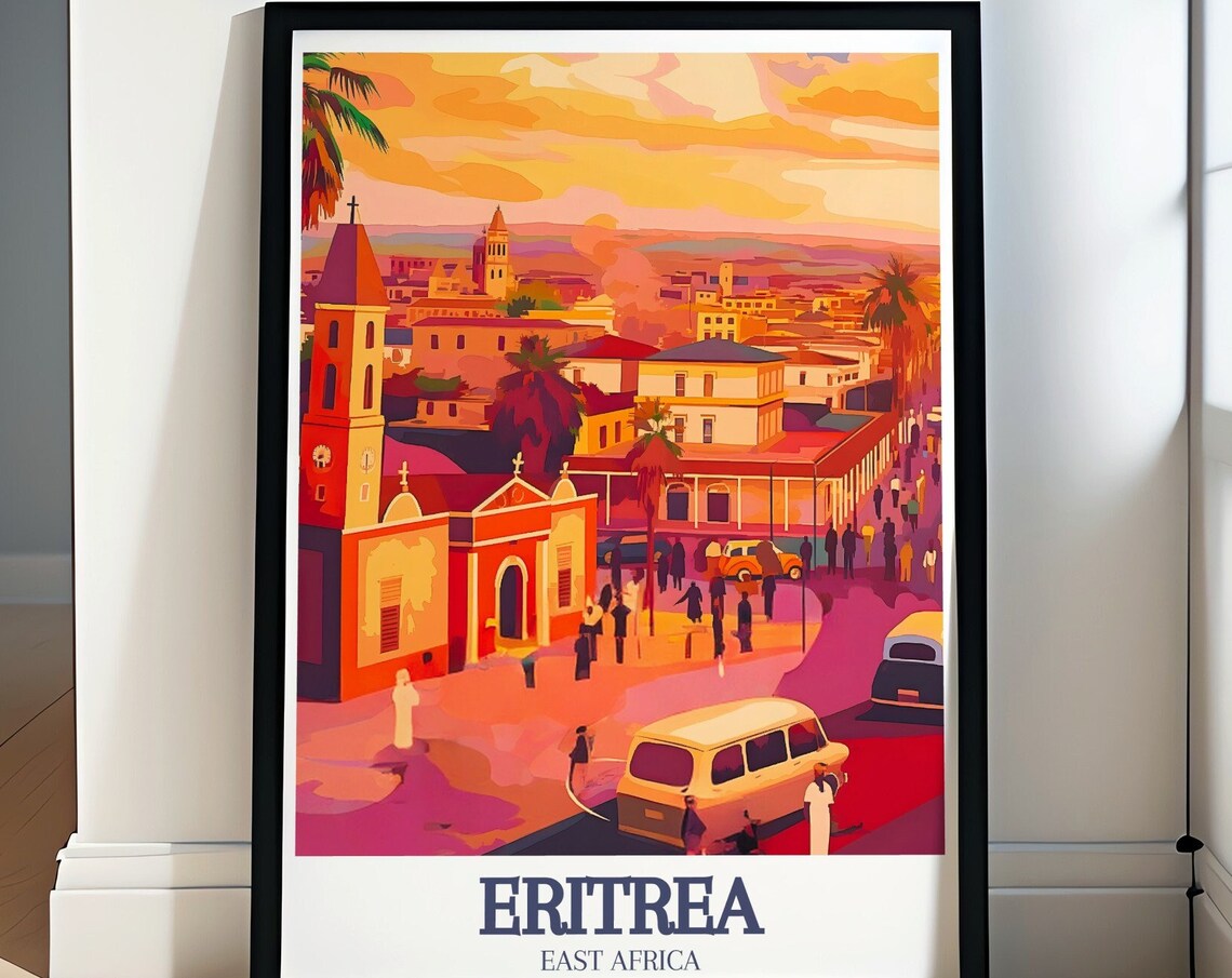 Asmara Eritrea Travel Poster, Travel Poster