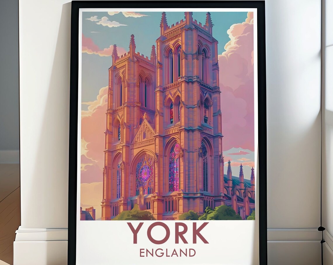 York England Historic York Minster Gothic Towers At Sunset Poster