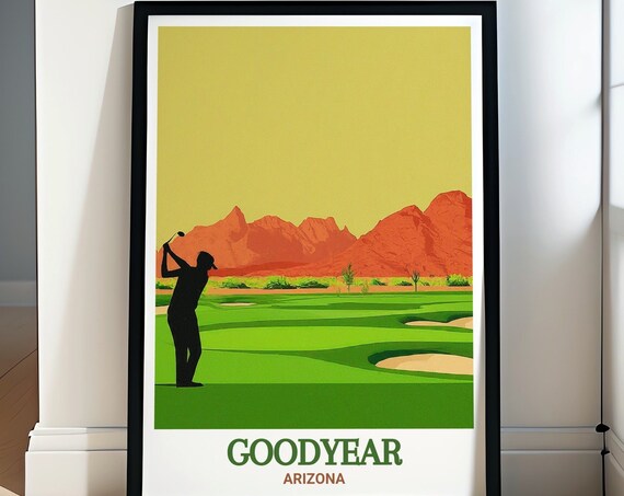 Goodyear Poster Palm Valley Golf Club Art Goodyear Print Goodyear Decor Palm Valley Golf Club Decor Arizona Artwork