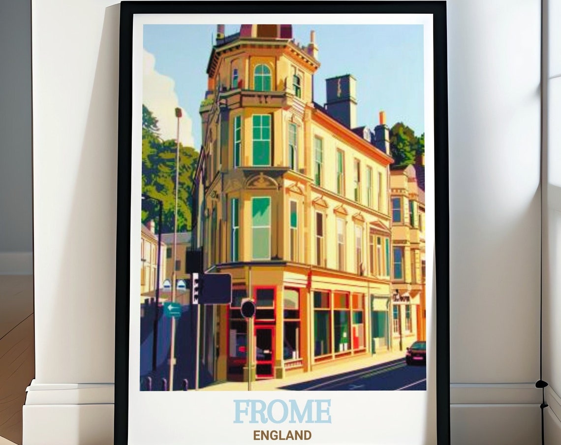 Frome Travel Poster Frome Museum With Stunning England Wall Art Frome Wall Art Frome Museum Art Print Uk Travel Gift And Home Decor