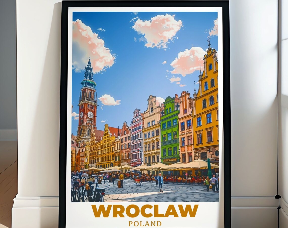 Wroclaw Poland Market Square Colorful Houses Old Town Poster