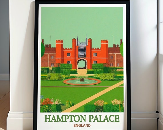 Hampton Palace Travel Print The Gardens Gift The Gardens Decor The Gardens Poster Hampton Palace Wall Art Hampton Palace Decor