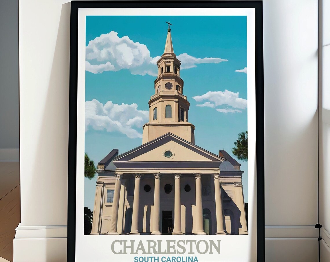 Charleston St Michaels Church Historic Steeple South Carolina Poster