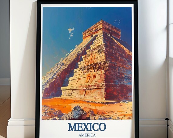 El Castillo Close-Up Warm Twilight at Chichen Itza Mexico Poster