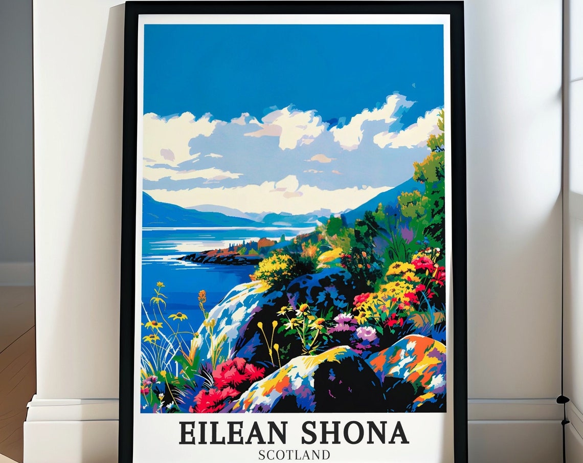 Eilean Shona Scotland Wildflower Loch Moidart Hebrides Poster