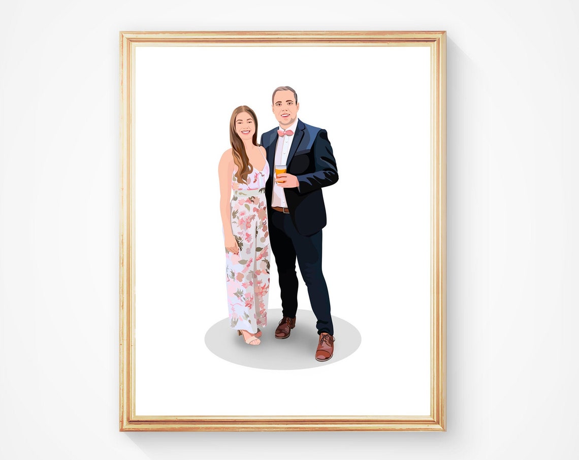 Custom Indian Couple Wedding Portrait Personalized Gift Poster - Image 5