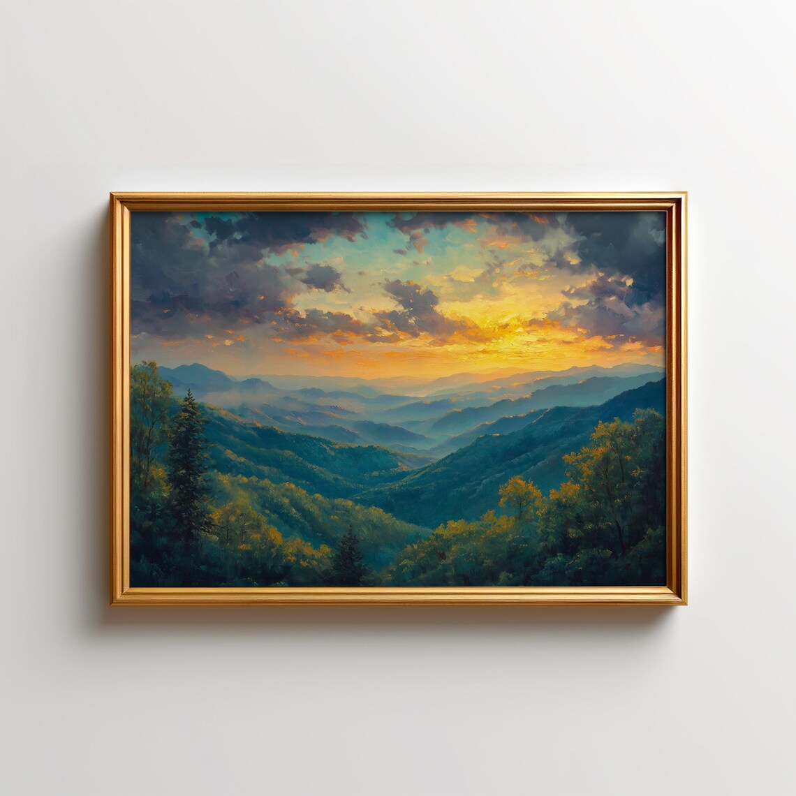 Nantahala Forest Painting, North Carolina Landscape Art Print