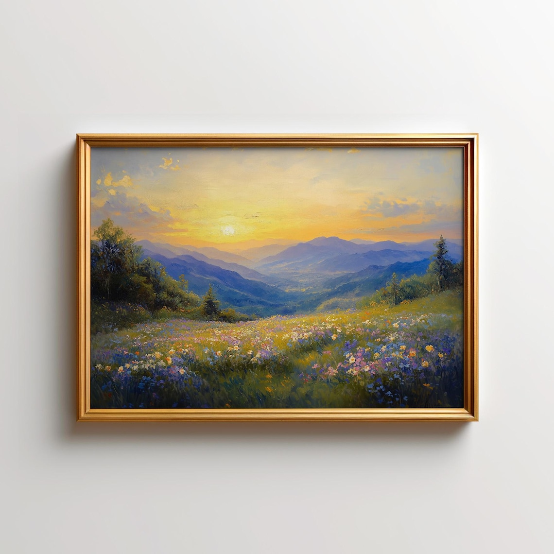 Blue Ridge Mountain Wildflowers, Smoky Mountain Travel Poster