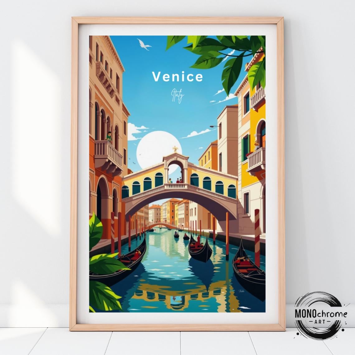 Venice Travel Poster, Birthday Wedding Gift