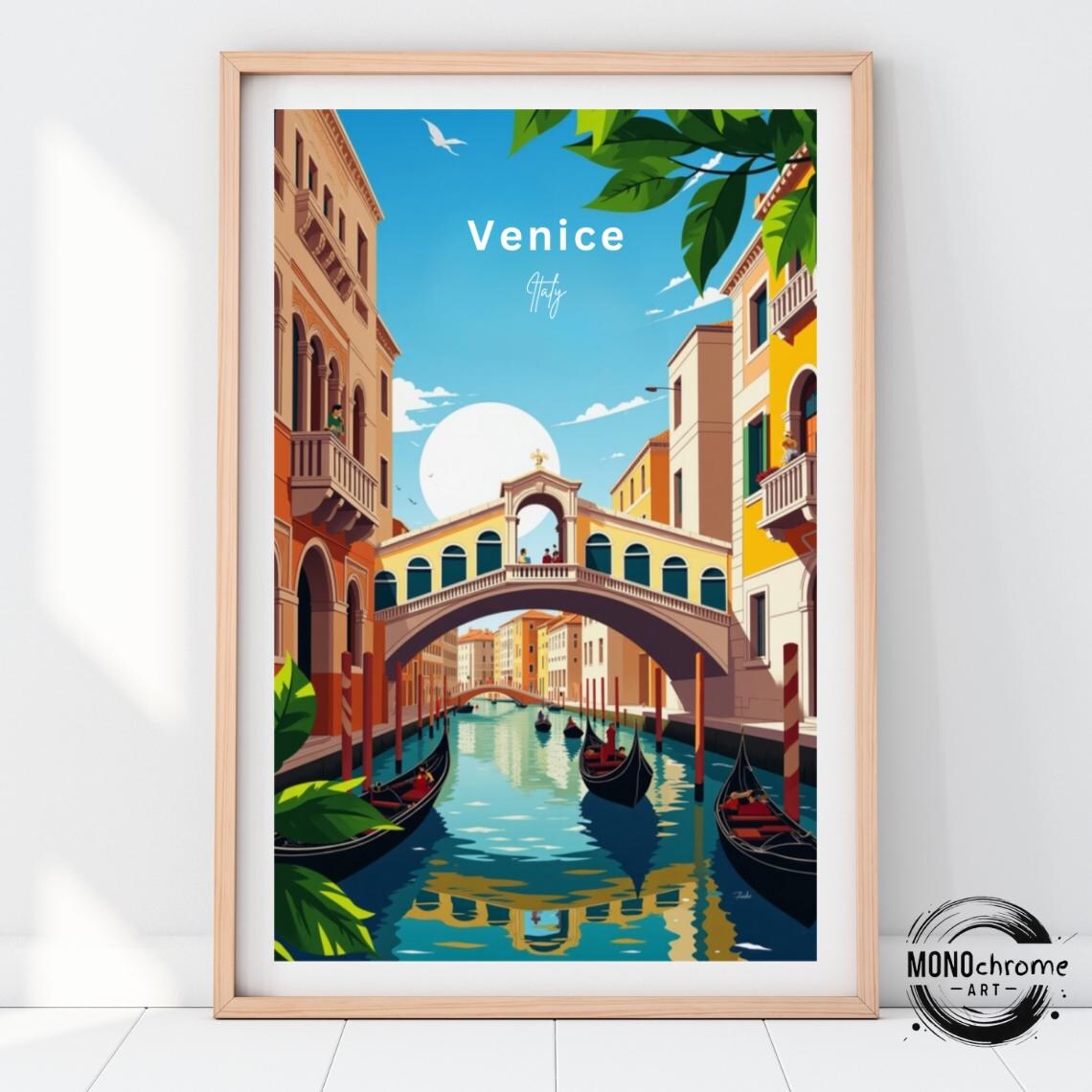 Venice Travel Poster, Italy Birthday Wedding Gift