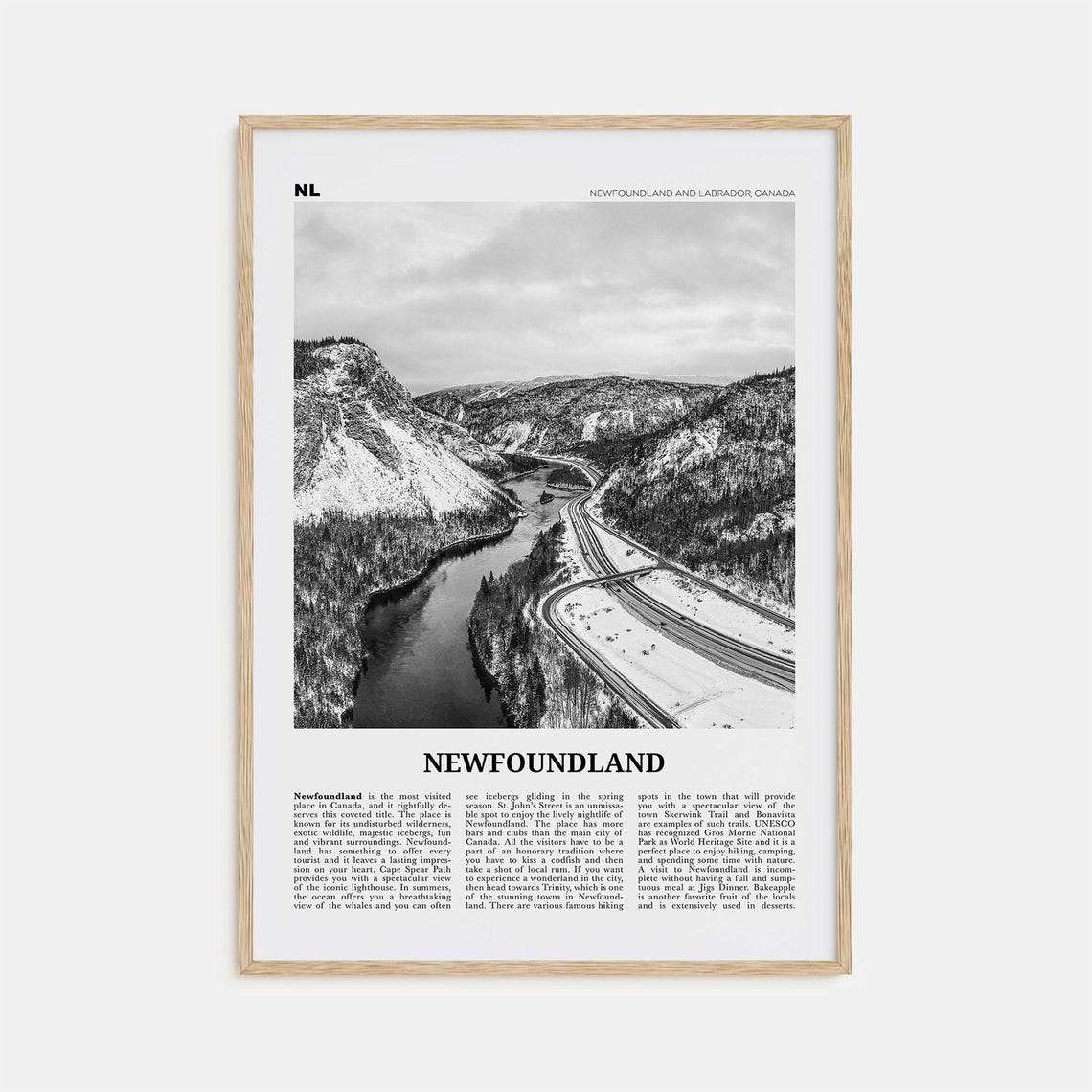Newfoundland Black and White Wall Art, Canada