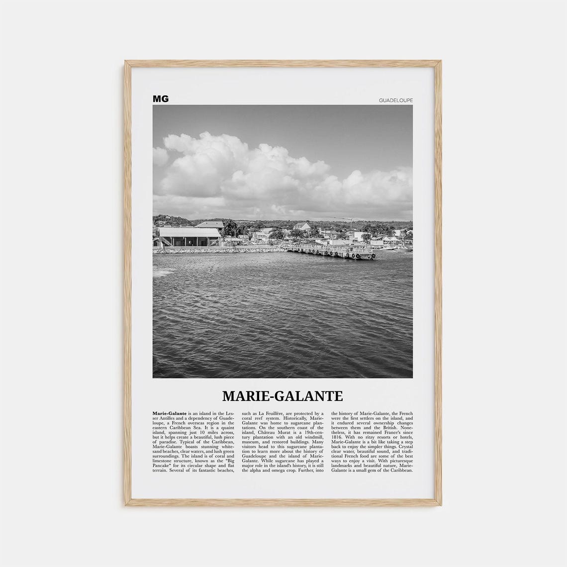 Marie Galante Print Black And White Marie Galante Art Marie Galante Poster Marie Galante Photo Marie Galante Dcor Marie Galante Map
