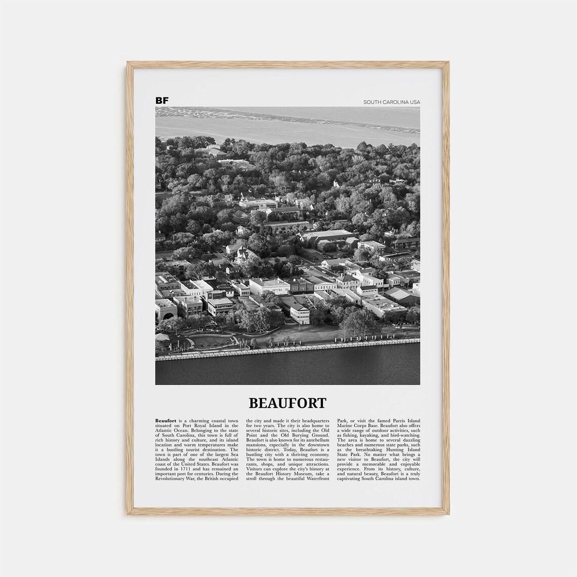Beaufort, South Carolina Travel Poster Art Print