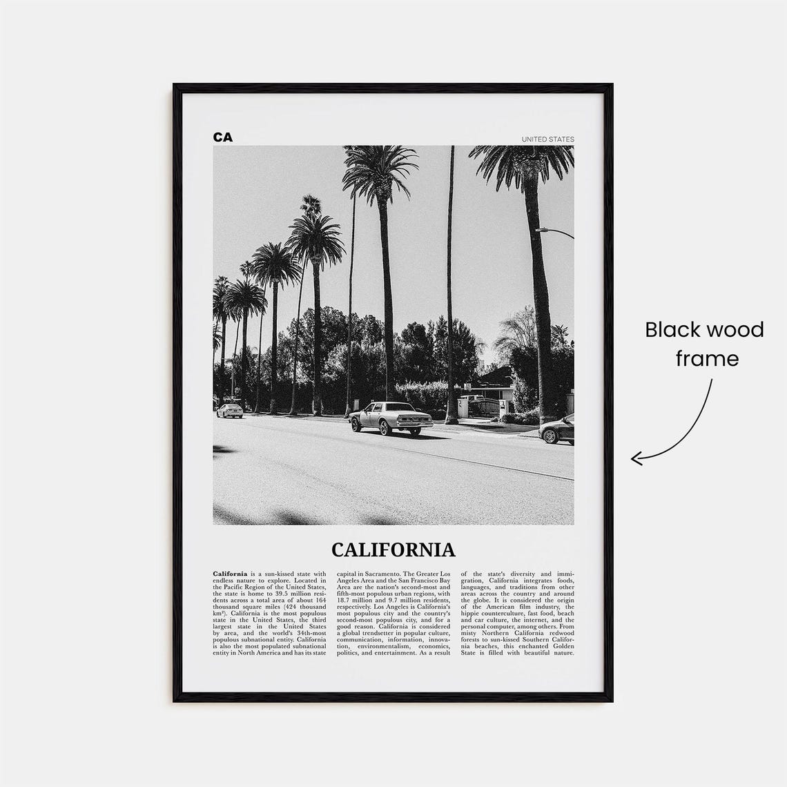California Print Black And White No 6 California Wall Art California Poster California Photo Usa United States North America - Image 3