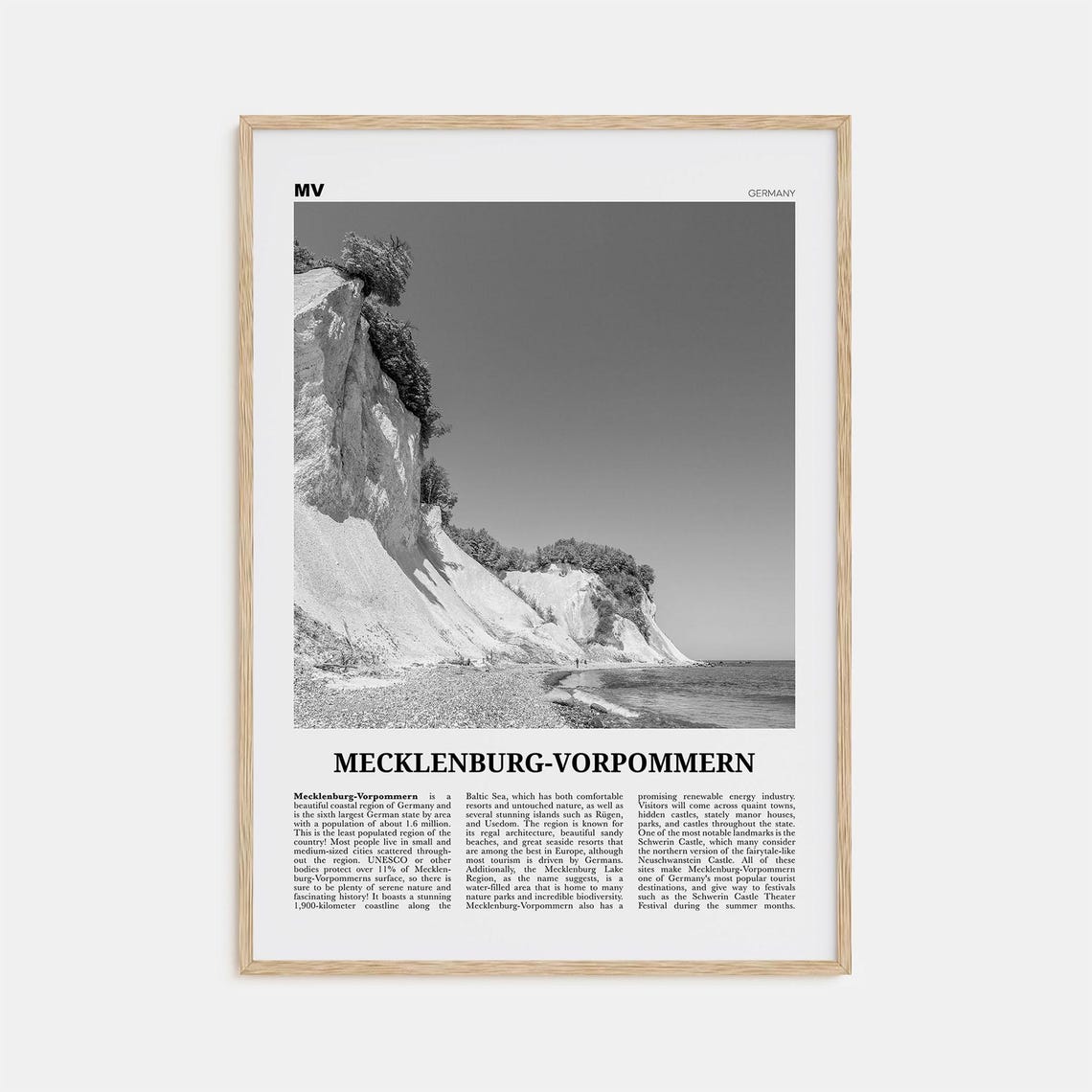 Mecklenburg Vorpommern Print Black And White Mecklenburg Vorpommern Wall Art Mecklenburg Vorpommern Poster Mecklenburg Vorpommern Photo