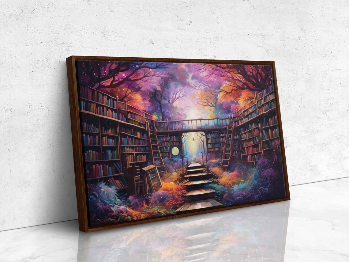 Library Fantasy Art Print, Reading Nook Decor - Image 4