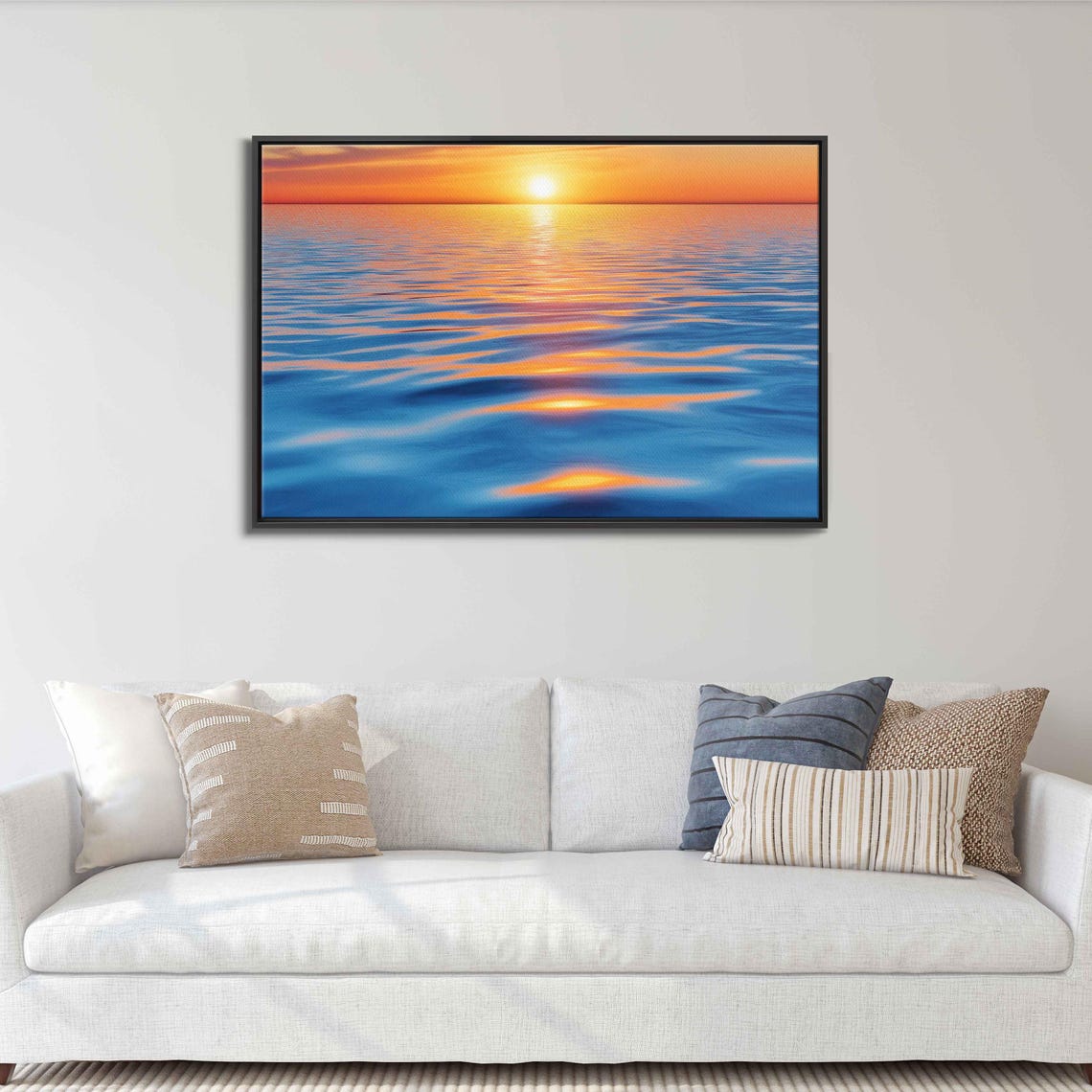 Serene Ocean Sunset Art Print - Image 3