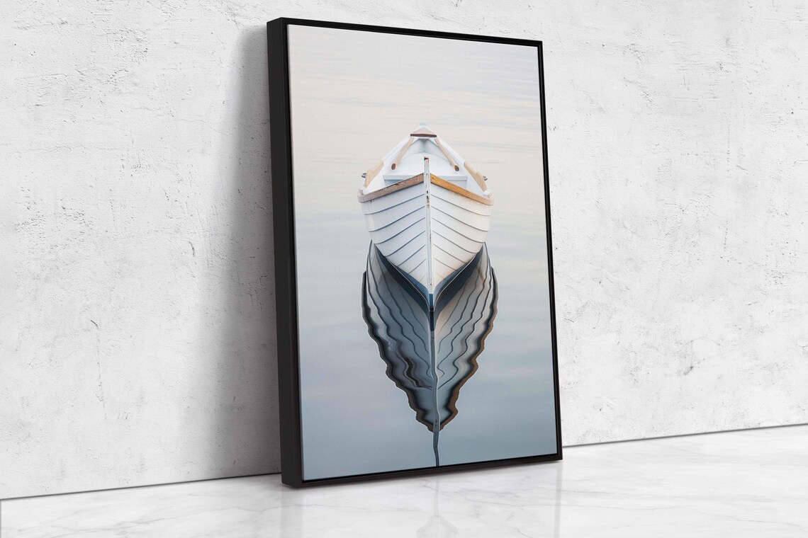 Sailboat Hull Resting In The Ocean, Minimalist Art Print - Image 4