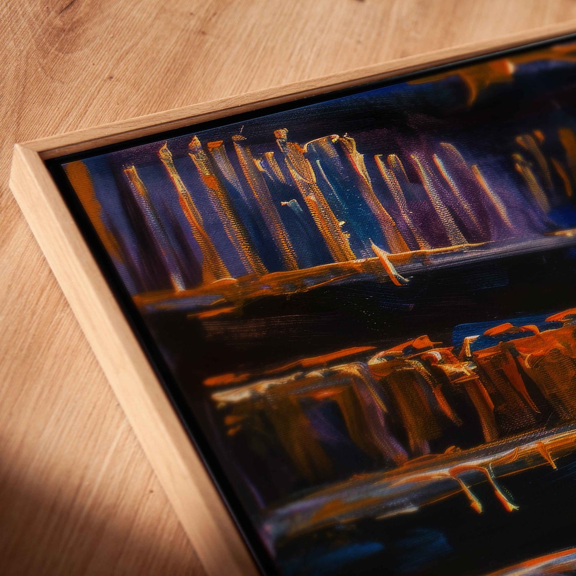 Werewolf Reading Book Haunted Library Candlelight Panoramic Poster - Image 2