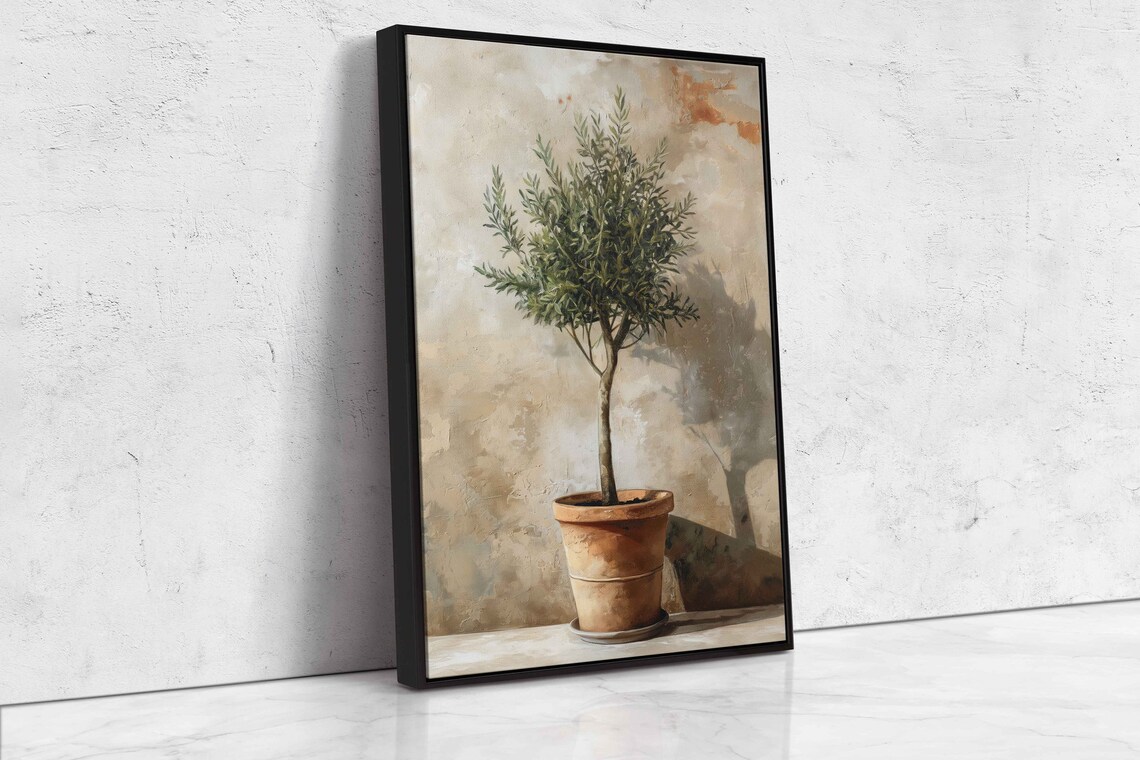 Olive Tree In Clay Pot Art Print, Nature Decor - Image 4