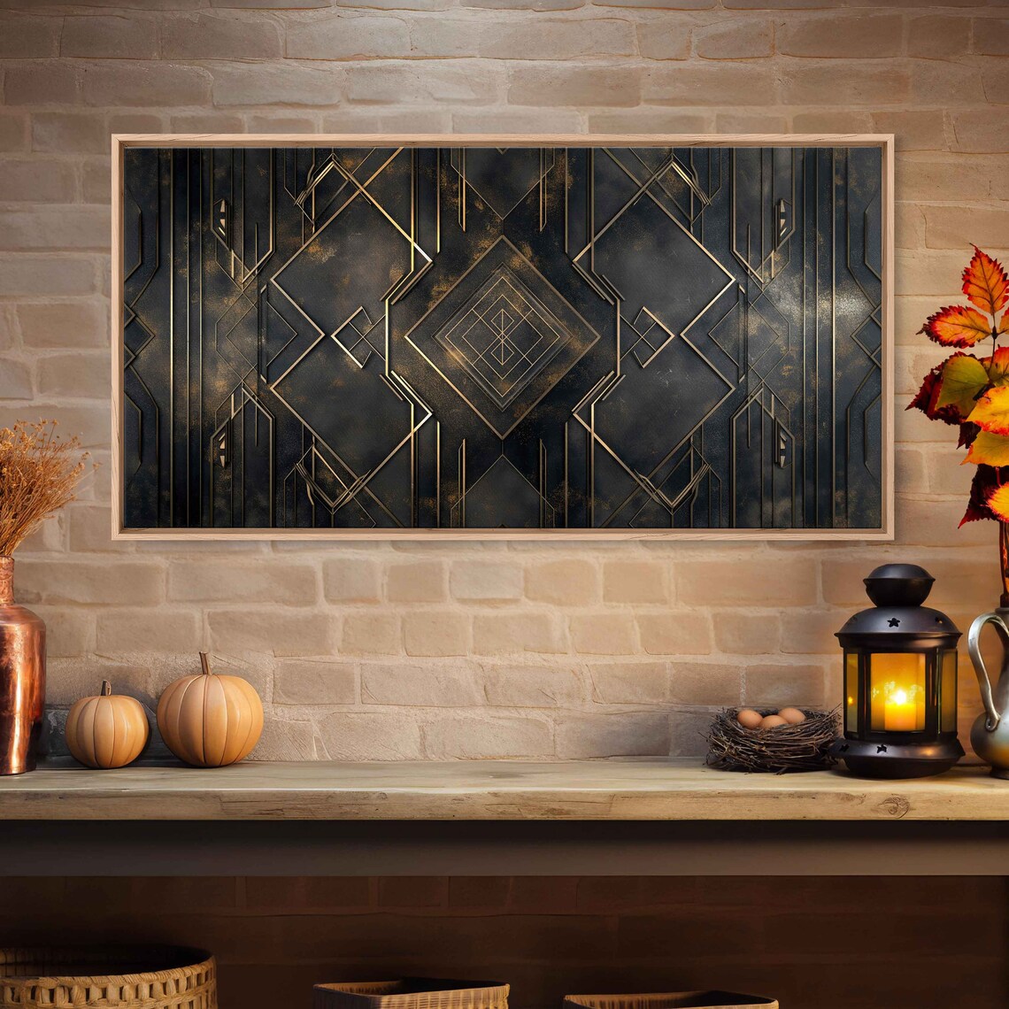 Geometric Symmetry Art Deco Wall Art Print - Image 2