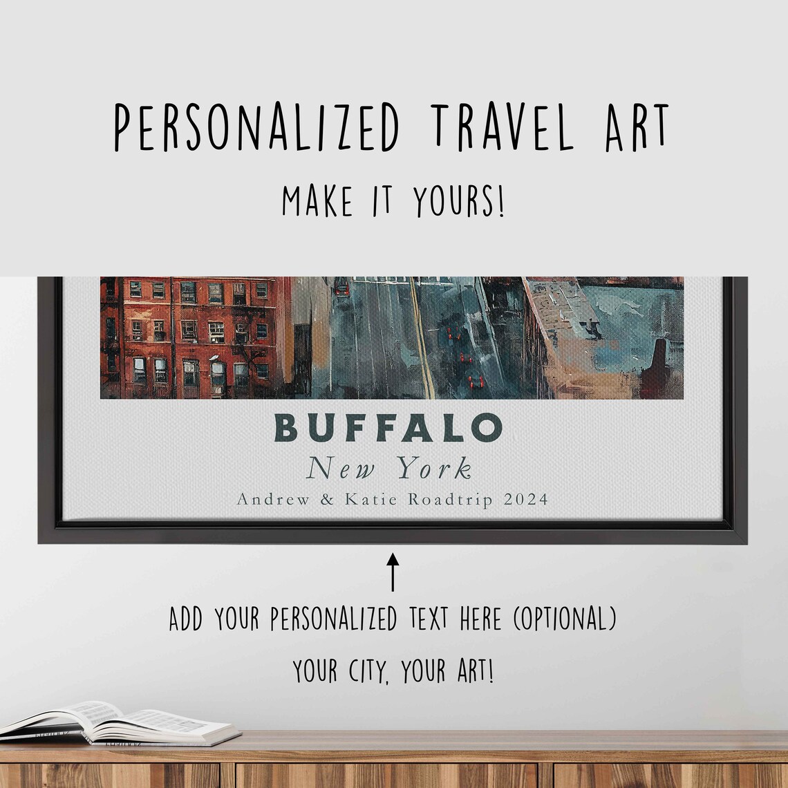 Buffalo New York Aerial Downtown Street Riverfront Day Poster - Image 4