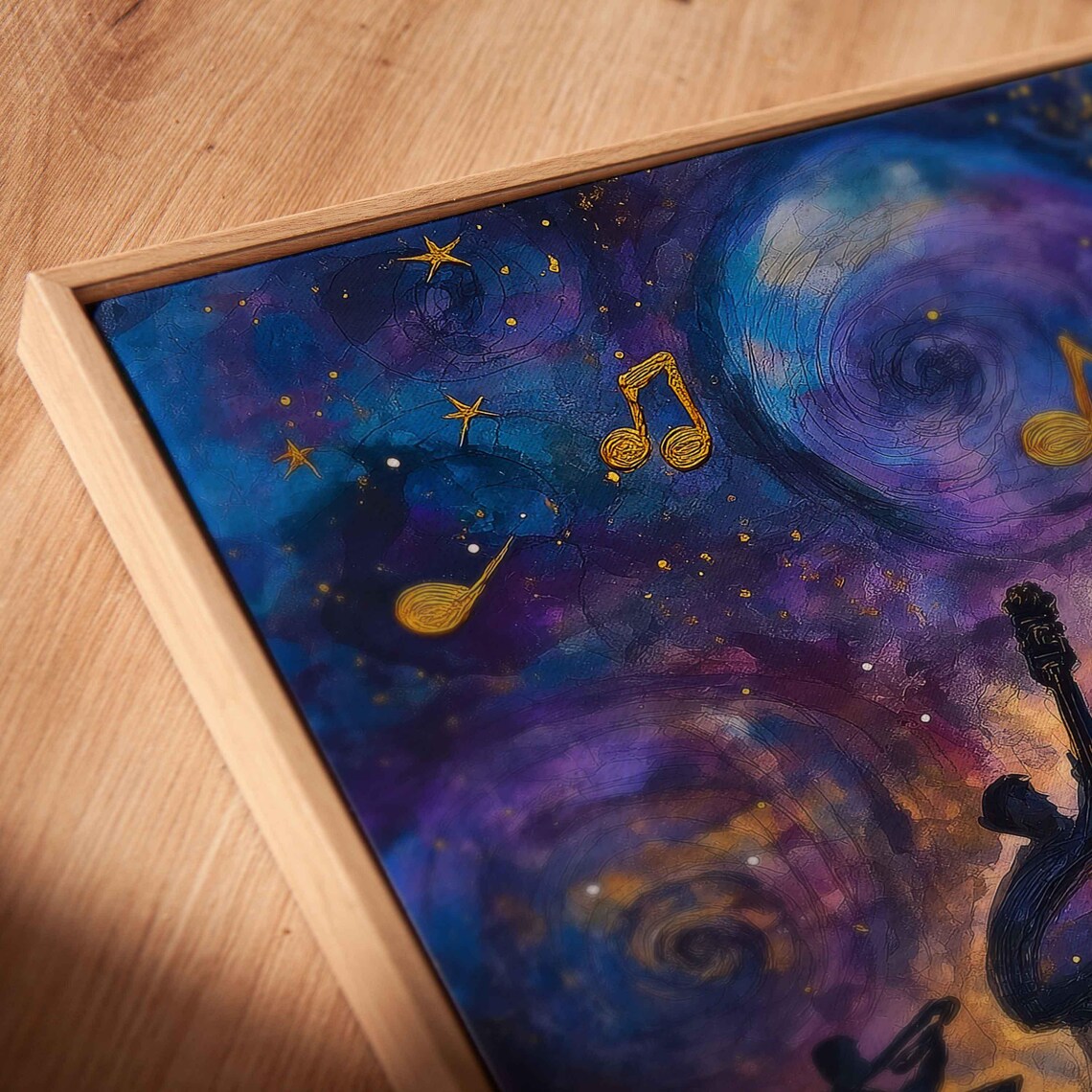 Jazz Band Under Starry Sky, Watercolor Style - Image 2