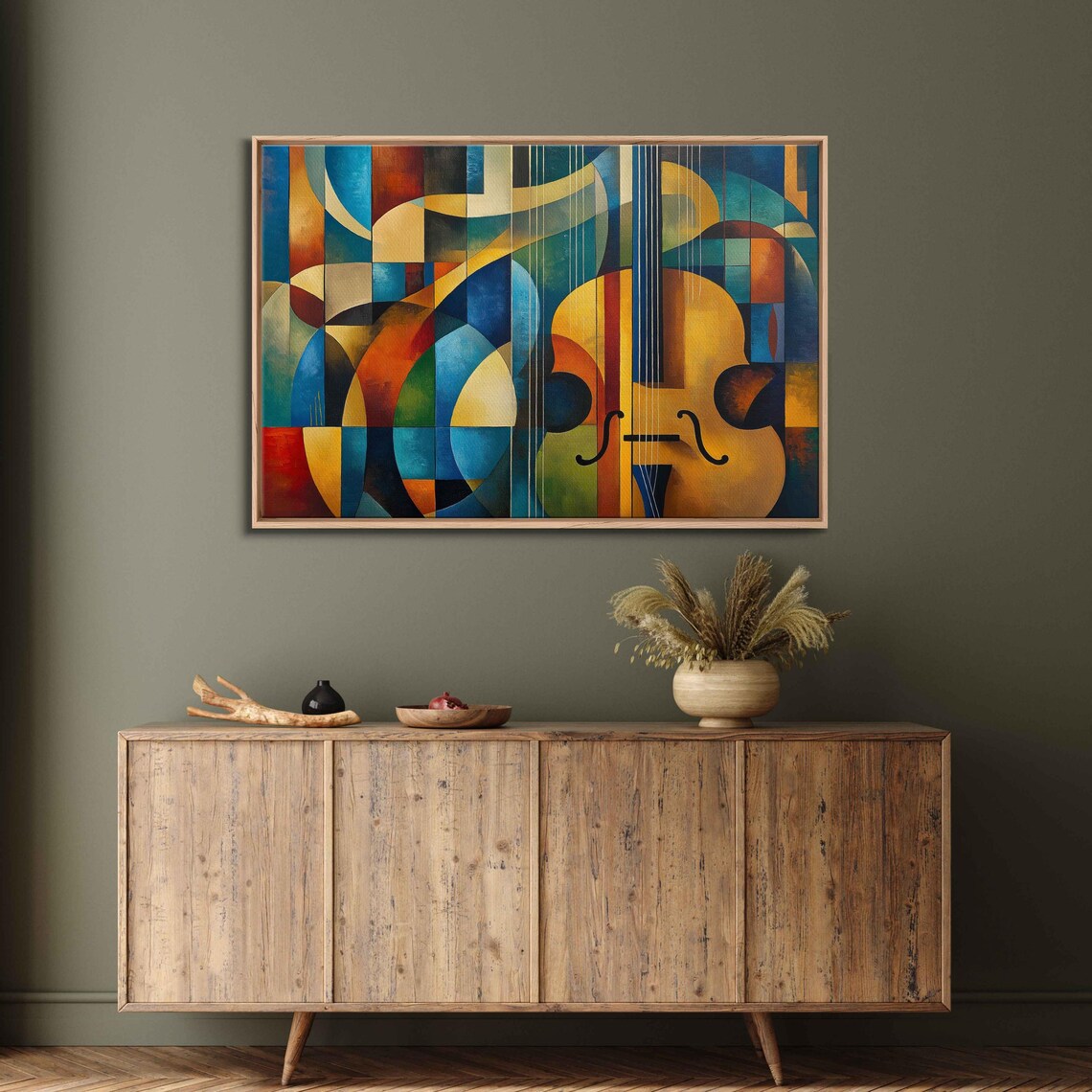 Symphony Abstract Art Print, Vibrant Acrylic Painting