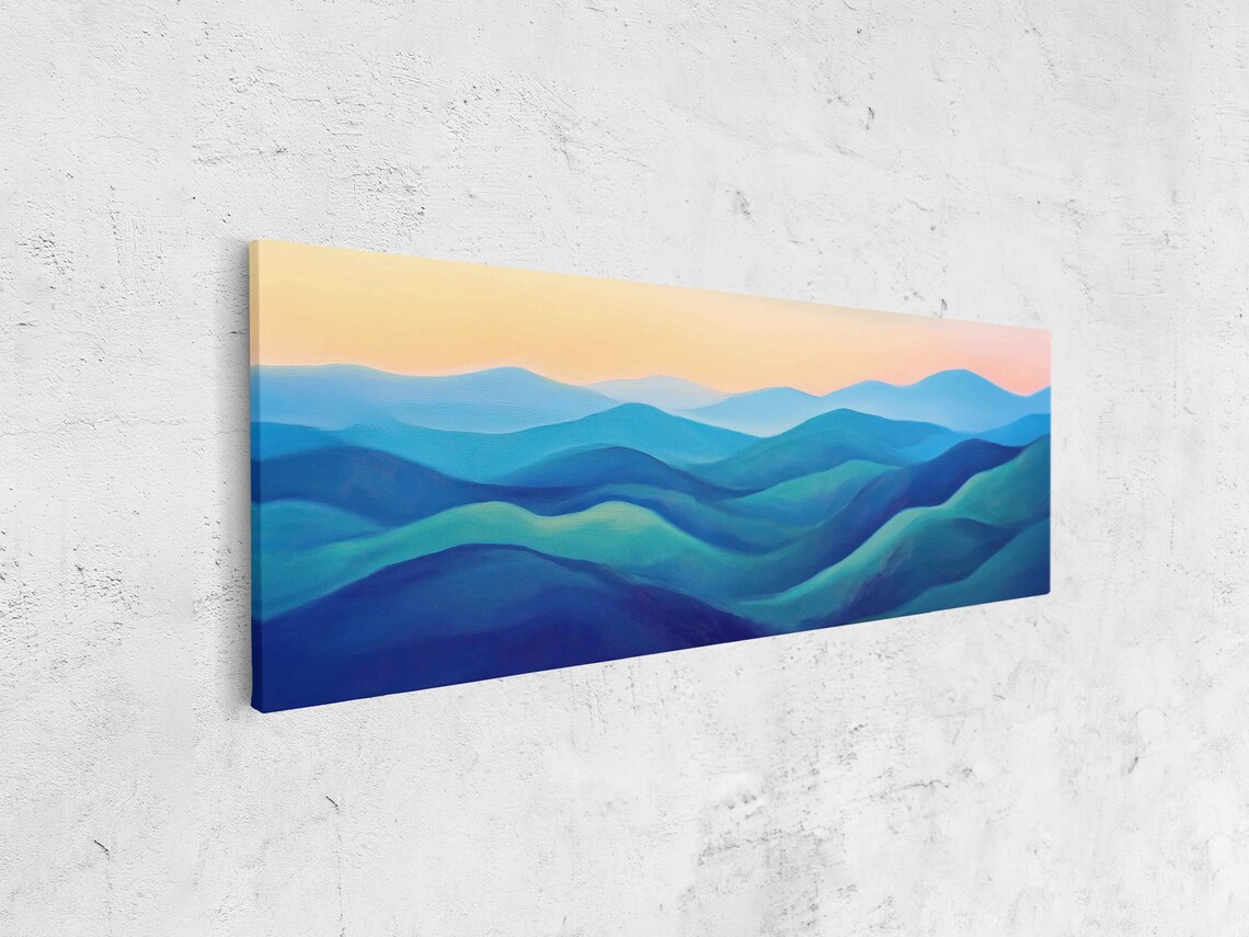 Blue Ridge Mountains Landscape, Sunset Glow - Image 4