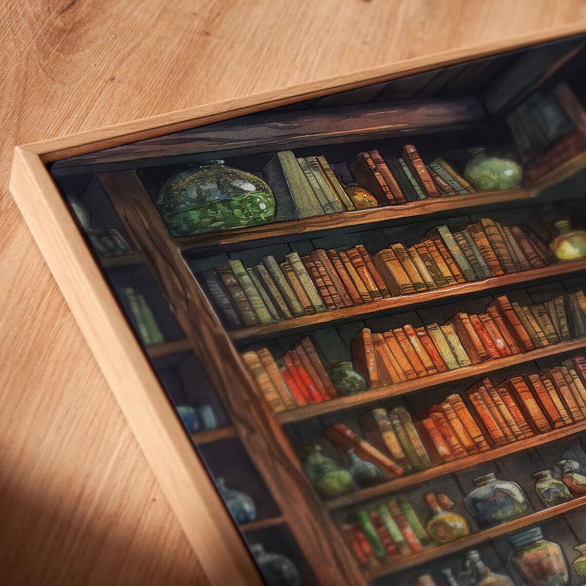 Whimsical Witch Library With Potions Spellbooks And Crystal Ball Poster - Image 2
