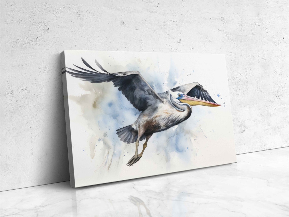 Pelican Watercolor Painting Art Print - Image 4