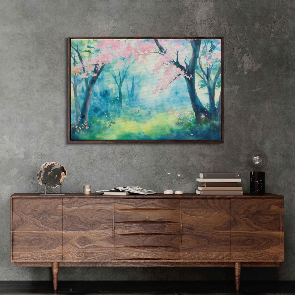 Whimsical Forest Scene, Ghibli Inspired Enchanting Creatures