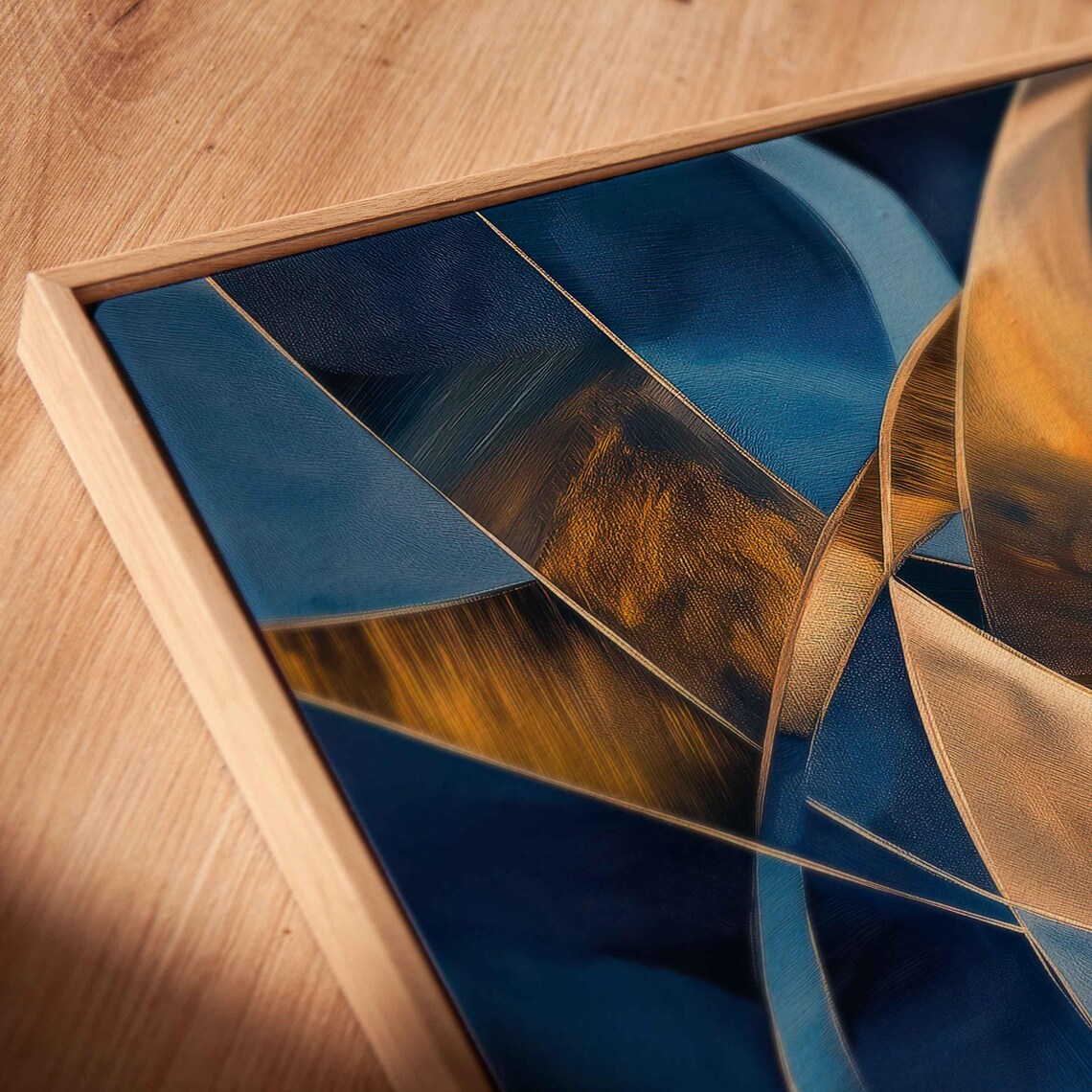 Geometric Shapes Intertwining, Abstract Wall Art - Image 2