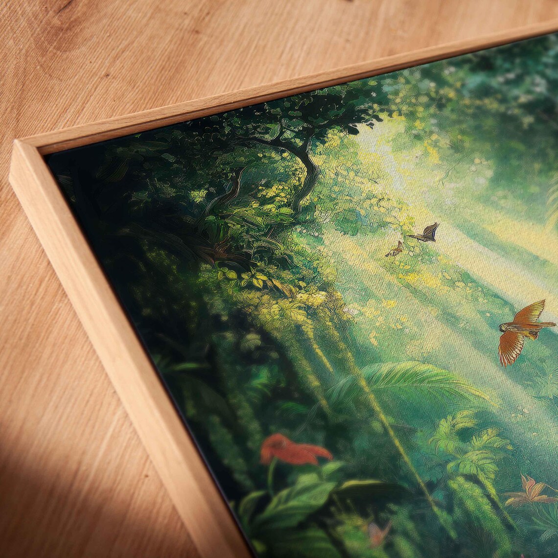 Enchanted Forest Art Print, Exotic Flowers - Image 2