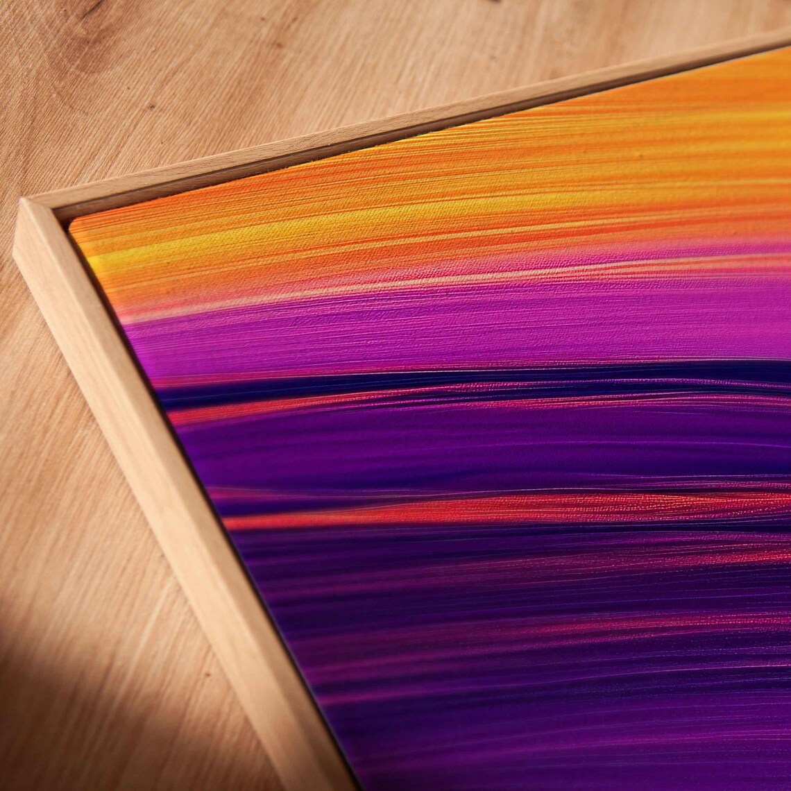 Abstract Landscape Sunset, Vibrant Harmony - Image 2
