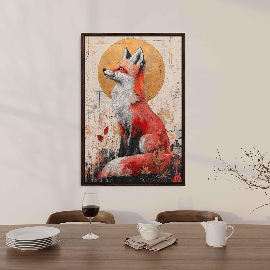 Copper Fox Magic, Whimsical Illustration Art Print
