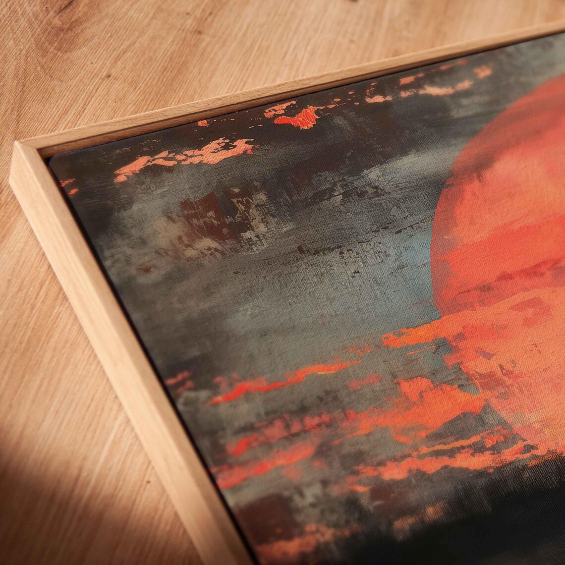 Cowboy On Horseback Against Giant Red Sun Western Sunset Poster - Image 2