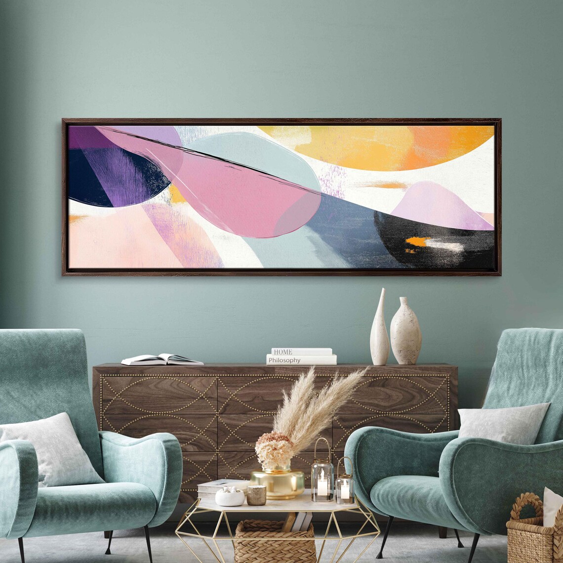 Abstract Pastel Shapes, Peaceful Modern Design