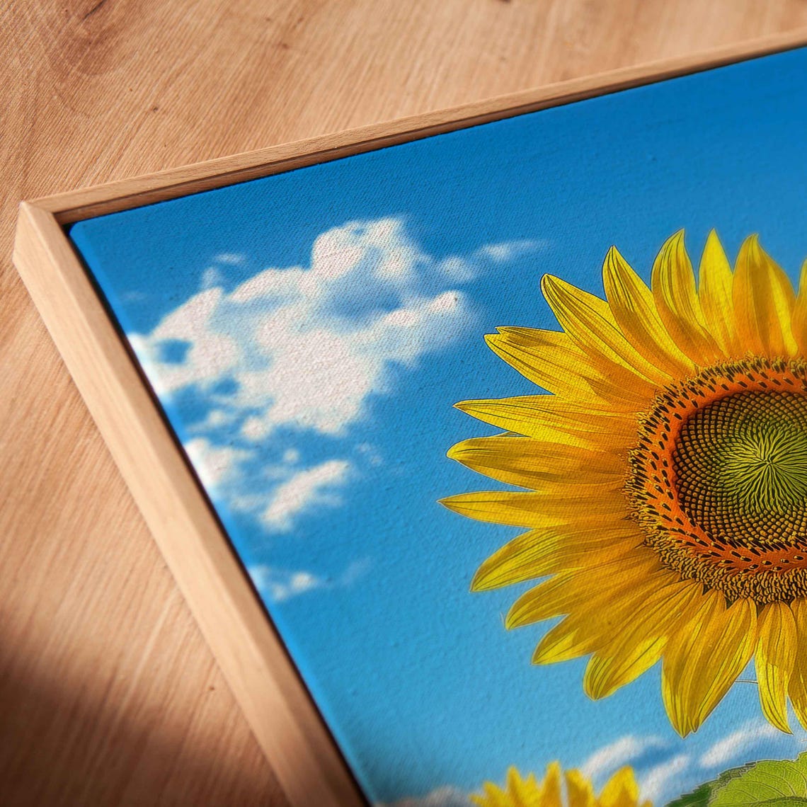 Giant Yellow Sunflowers Under A Bright Blue Summer Sky Poster - Image 2