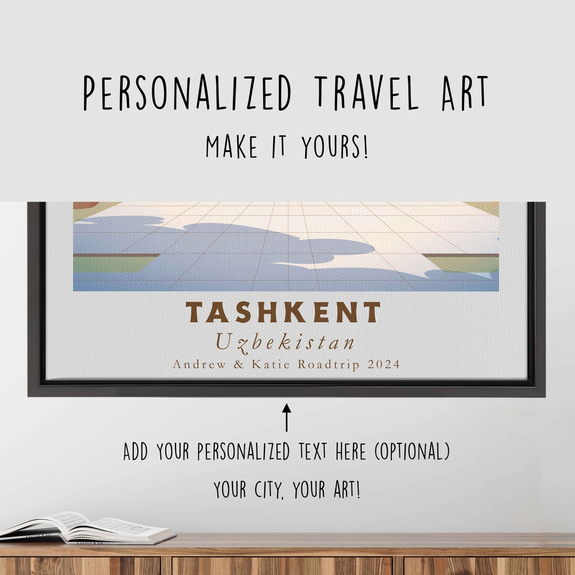 Tashkent Uzbekistan White Domed Mosque Crescent Moon Art Poster - Image 4