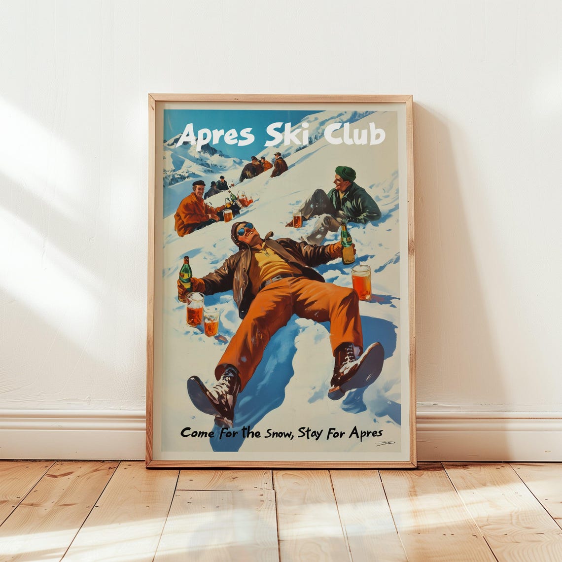 Drunk Apres Ski Cub Vintage Austrian Poster - Image 2