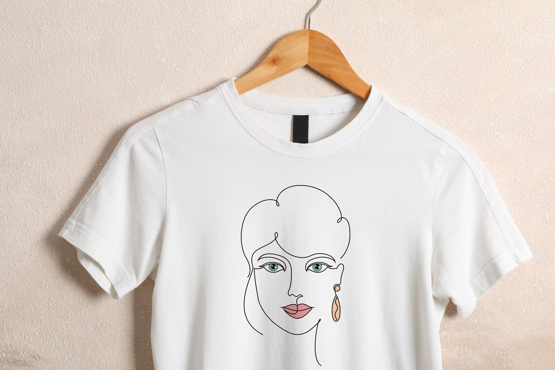 Woman Face One Line Continuous Art Minimalist Portrait Drawing Poster