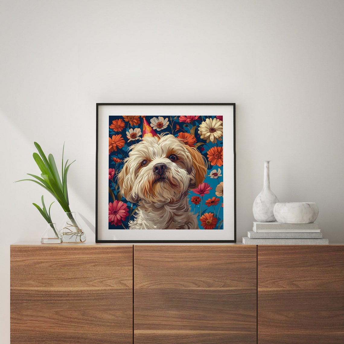 Dog Birthday Illustration Framed Poster Birthday Dog My Dog Birthday Poster Birthday Dog Celebration Happy Birthday To My Dog Dog Art - Image 5