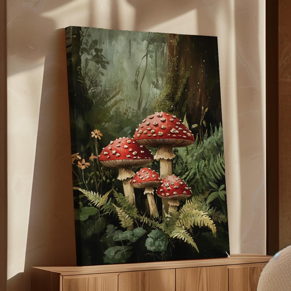 Amanita Mushrooms, Enchanted Forest Artwork